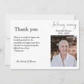 Foto Funeral viering van het leven bedankt je kaar Kaart (Voorkant)