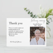 Foto Funeral viering van het leven bedankt je kaar Kaart (Staand voorkant)