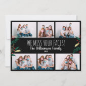 Foto Funny Miss Uw gezichten Kerst Greenery Feestdagenkaart (Voorkant)