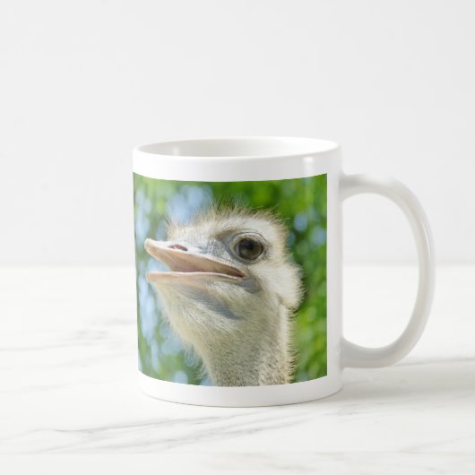 Foto Funny Ostrich Portrait Koffiemok (Rechts)