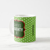 Foto Funny Santa's kerstnamendarij Koffiemok (Voorkant links)