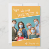 Foto Funny we Miss Uw Geels Covid Gellow Feestdagenkaart (Voorkant)