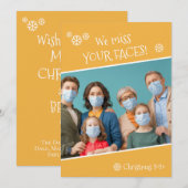 Foto Funny we Miss Uw Geels Covid Gellow Feestdagenkaart (Voorkant / Achterkant)