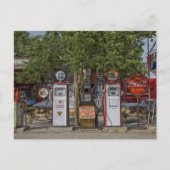 Foto  gasstation briefkaart (Voorkant)