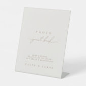 Foto Gastboek Eenvoudig Trouwteken Reclamebord Met Voetstuk (Voorkant)