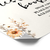 Foto Gastboek Trouwen Bruid Herfst Wildflowers Poster (Hoek)