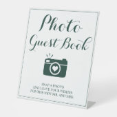 Foto Gastenboek Bruiloft voetstuk teken Reclamebord Met Voetstuk (Voorkant)