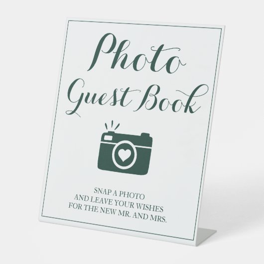 Foto Gastenboek Bruiloft voetstuk teken Reclamebord Met Voetstuk (Voorkant)