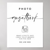 Foto Gastenboek | Modern minimalistisch trouwteken Poster (Voorkant)