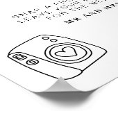 Foto Gastenboek | Modern minimalistisch trouwteken Poster (Hoek)