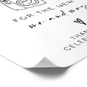 Foto Gastenboek | Modern minimalistisch trouwteken Poster (Hoek)