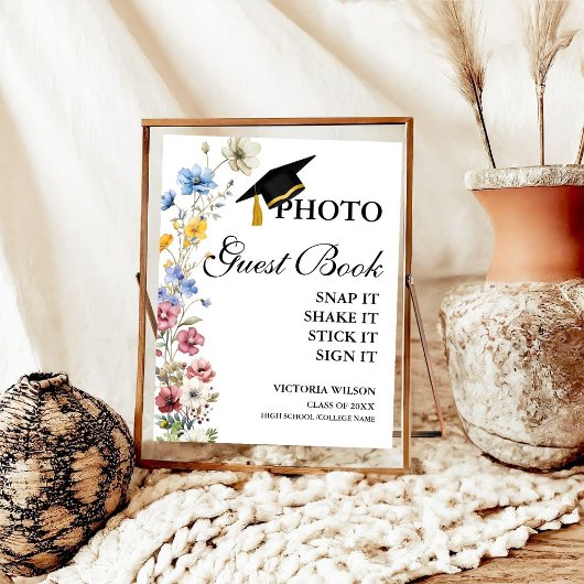 Foto Gastenboek teken, Afstuderen Foto Gastenboek Poster