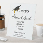 Foto Gastenboek teken, Afstuderen Foto Gastenboek Reclamebord Met Voetstuk (Insitu)