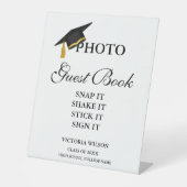 Foto Gastenboek teken, Afstuderen Foto Gastenboek Reclamebord Met Voetstuk (Voorkant)