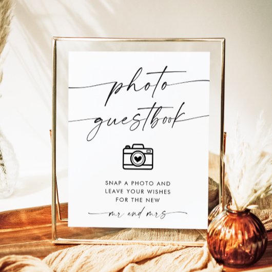 Foto Gastenboek Teken, Foto Gastenboek Trouwbord Poster