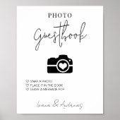 Foto Gastenboek Teken Huwelijksfoto Gastenboek Poster (Voorkant)