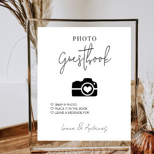 Foto Gastenboek Teken Huwelijksfoto Gastenboek Poster