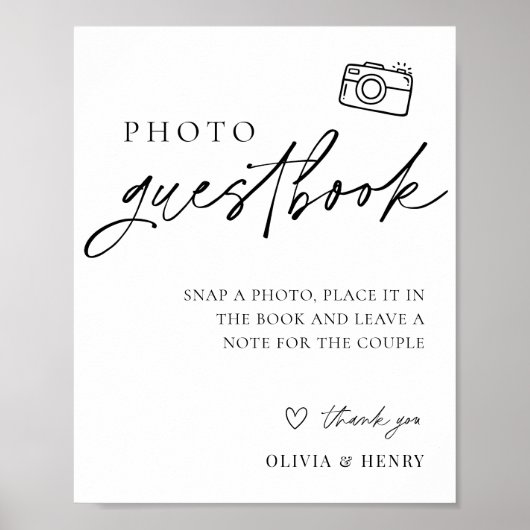 Foto Gastenboek teken Poster (Voorkant)