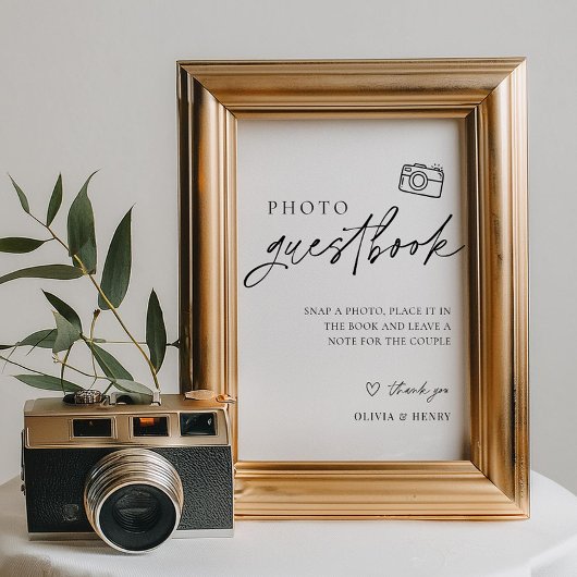 Foto Gastenboek teken Poster