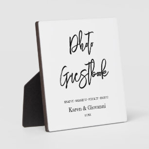Foto-gastenboek trouwbord Tafelplaquette  Fotoplaat