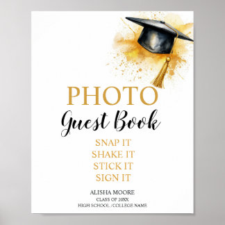 Foto-gastenboekbord, afstudeerfoto-gastenboek poster
