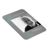 Foto Geachte Onthoud Faux Gray Metallic Effect Magneet (Rechterzijde)