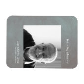 Foto Geachte Onthoud Faux Gray Metallic Effect Magneet (Horizontaal)