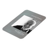 Foto Geachte Onthoud Faux Gray Metallic Effect Magneet (Linkerzijde)