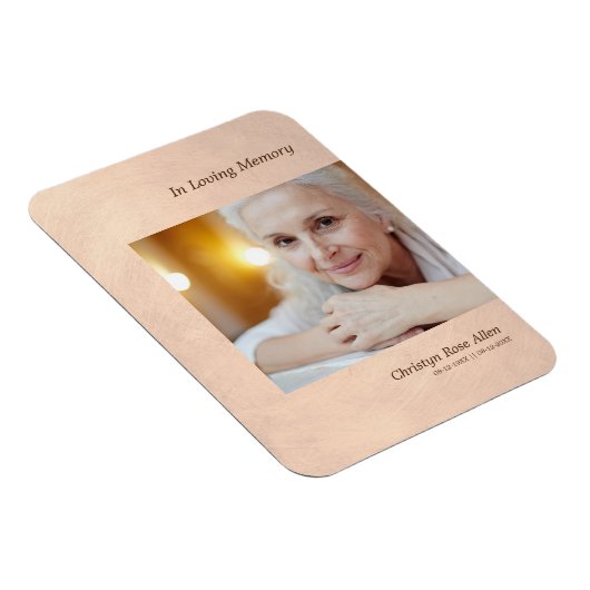 Foto Geachte Onthoud Faux Metallic Effect Magneet (Rechterzijde)