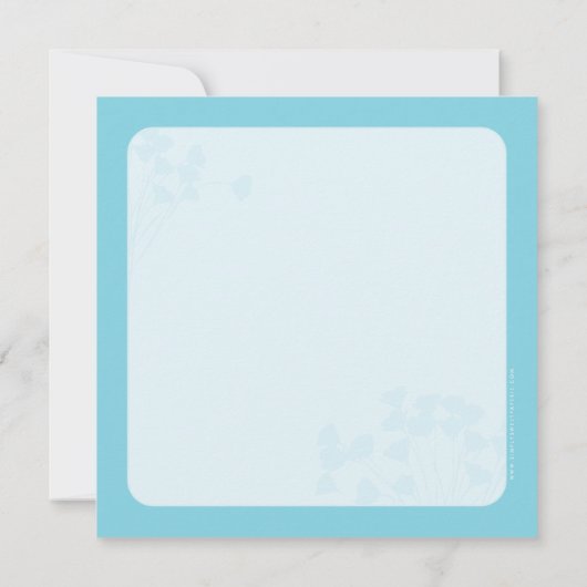 FOTO GEBOORTE AANKONDIGING hart spot blauw botanis (Achterkant)