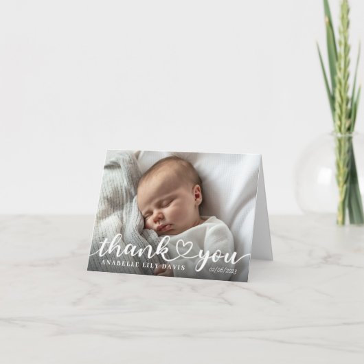 Foto geboorte aankondiging kaart, samengevoegd dan (Voorkant)