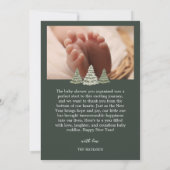 Foto Geboorte Aankondiging Kerst Baby shower (Achterkant)