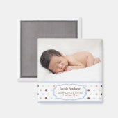 Foto Geboorte Aankondiging Magneten - Baby Boy (Voorkant / Achterkant)