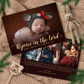 Foto Geboorte Aankondiging Religieuze Kerst Kaart