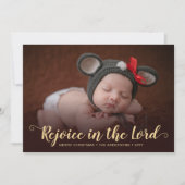 Foto Geboorte Aankondiging Religieuze Kerst Kaart (Voorkant)