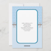 FOTO GEBOORTE AANKONDIGING zoete polka dot blauw (Achterkant)