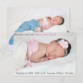 Foto Geboorteaankondiging Aankondiging (Voorkant / Achterkant)