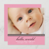 Foto geboorteaankondiging aankondiging (Voorkant / Achterkant)