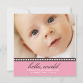 Foto geboorteaankondiging aankondiging (Voorkant)