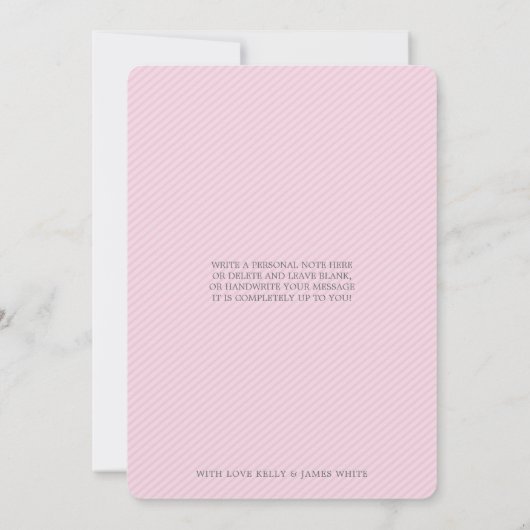 FOTO GEBOORTEAANKONDIGING baby heerlijk script roz Aankondiging (Achterkant)