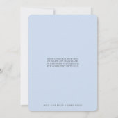 FOTO GEBOORTEAANKONDIGING baby mooi script blauw Aankondiging (Achterkant)