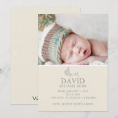 Foto geboorteaankondiging | Bird Announcer Aankondiging (Voorkant / Achterkant)