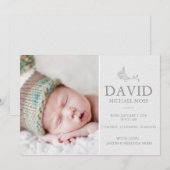 Foto geboorteaankondiging | Bird Announcer Aankondiging (Voorkant / Achterkant)