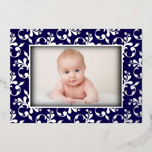 Foto Geboorteaankondiging Folie Kaart (Voorkant)