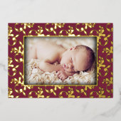 Foto Geboorteaankondiging Foliekaart Folie Feestdagenkaart (Voorkant)