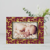 Foto Geboorteaankondiging Foliekaart Folie Feestdagenkaart (Staand Voorkant)