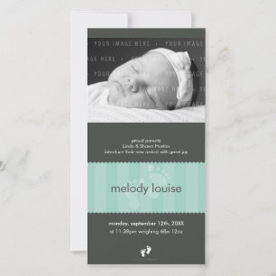 FOTO-GEBOORTEAANKONDIGING : gelukkige voeten 2P Aankondiging