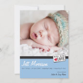 FOTO GEBOORTEAANKONDIGING :: gemaakt met liefde 3 Aankondiging (Voorkant)