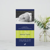 FOTO GEBOORTEAANKONDIGING :: Happy feet 12P Aankondiging (Staand voorkant)