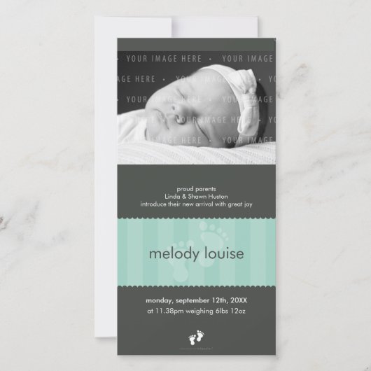 FOTO GEBOORTEAANKONDIGING:: Happy feet 2P Aankondiging (Voorkant)